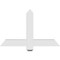 Ekena Millwork Eugene Architectural Grade PVC Gable Bracket, 36"W x 22 1/2"H x 2"D x 4"F, 15/12 Pitch GBP036X23X0204EUG00 - alternate 2